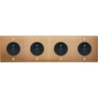 MODELEC - Façade Confidence Laiton Vieux Bronze Quadruple Horizontale PC Pc PC Pc à Vis