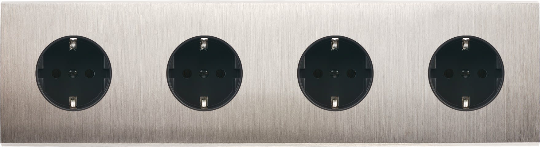 MODELEC - Façade Confidence Laiton Nickel Satine Quadruple Horizontale PCK Pck PCK Pck Mag