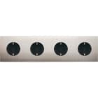 MODELEC - Façade Confidence Laiton Nickel Satine Quadruple Horizontale PCK Pck PCK Pck Mag