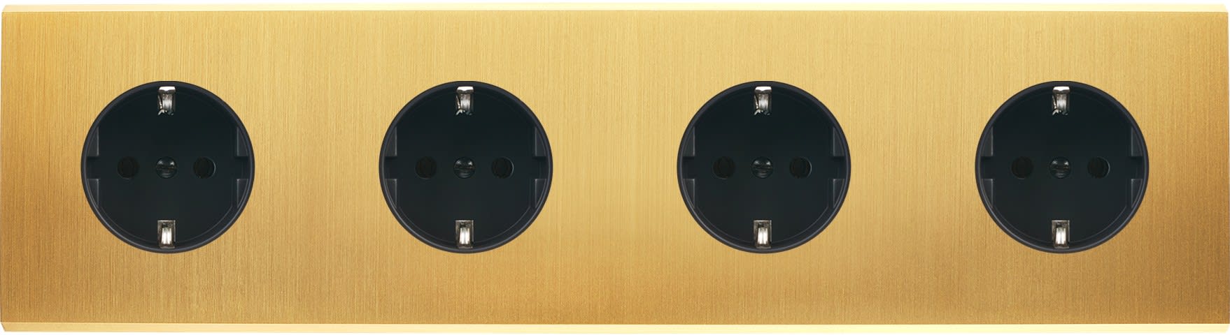 MODELEC - Façade Confidence Laiton Satine Quadruple Horizontale Pckpckpckpck