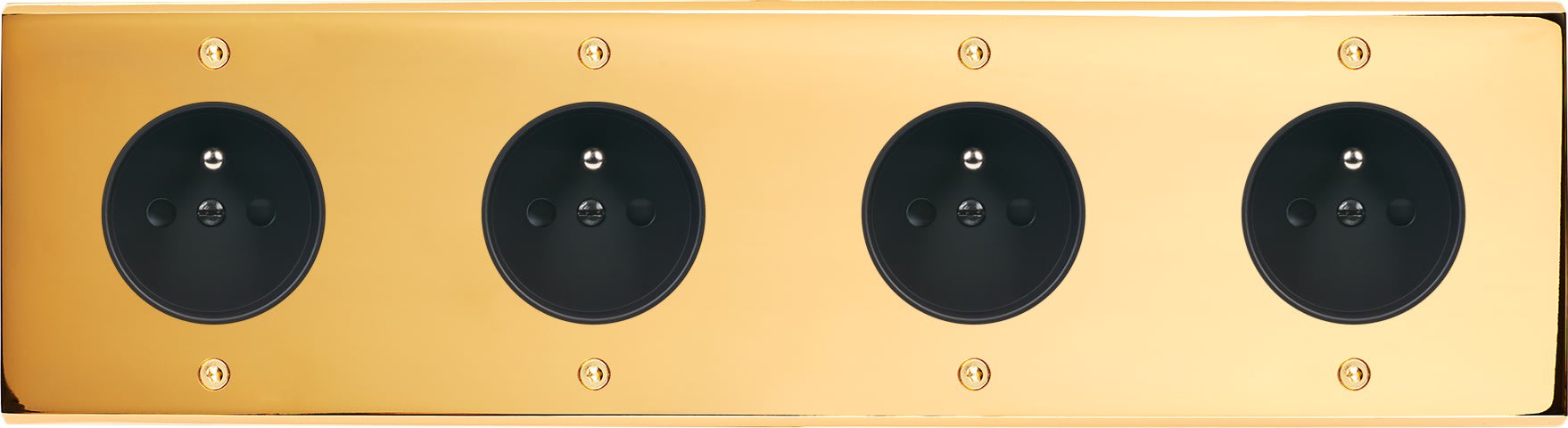 MODELEC - Façade Confidence Laiton Or Miroir Quadruple Horizontale PC Pc PC Pc à Vis
