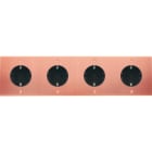 MODELEC - Façade Confidence Laiton Cuivre Satine Quadruple Horizontale PCK Pck PCK Pck Vis