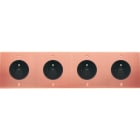 MODELEC - Façade Confidence Laiton Cuivre Satine Quadruple Horizontale PC Pc PC Pc Vis