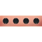 MODELEC - Façade Confidence Laiton Cuivre Satine Quadruple Horizontale Pckpckpckpck