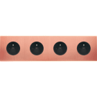 MODELEC - Façade Confidence Laiton Cuivre Satine Quadruple Horizontale PC Pc PC Pc