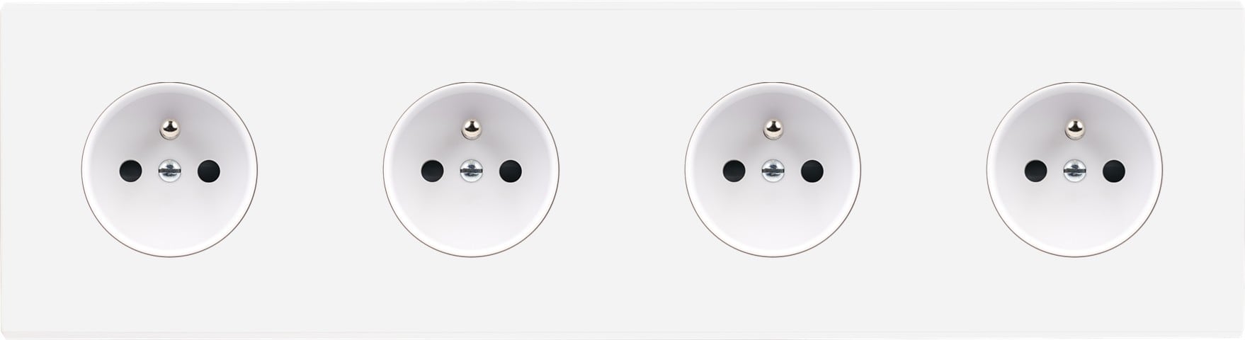 MODELEC - Façade Confidence Laiton Blanc Email Quadruple Horizontale PC Pc PC Pc