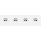 MODELEC - Façade Confidence Laiton Blanc Email Quadruple Horizontale PC Pc PC Pc