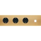 MODELEC - Façade Confidence Laiton Brosse Quadruple Horizontale 3Xpck M1