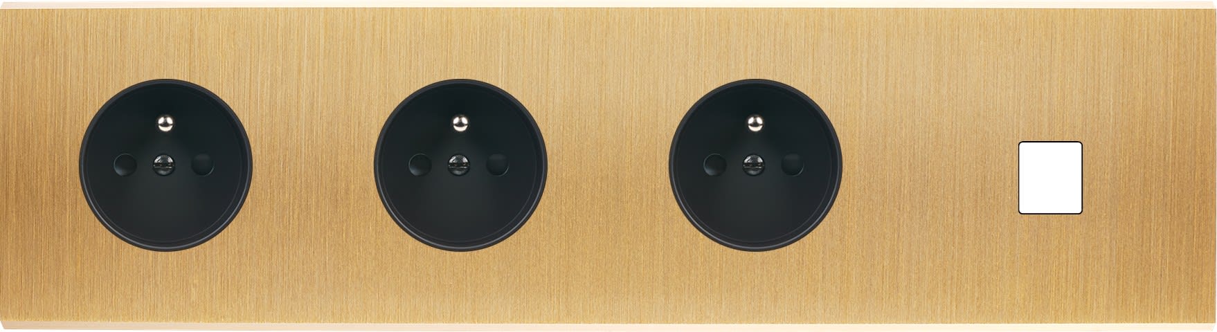 MODELEC - Façade Confidence Laiton Brosse Quadruple Horizontale PC Pc PC M1