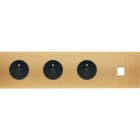 MODELEC - Façade Confidence Laiton Brosse Quadruple Horizontale PC Pc PC M1