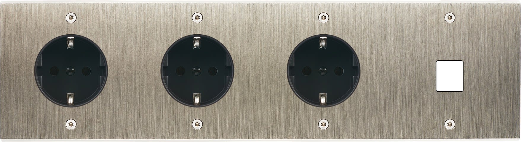 MODELEC - Façade Confidence Laiton Acier Quadruple Horizontale 3Xpck M1 V