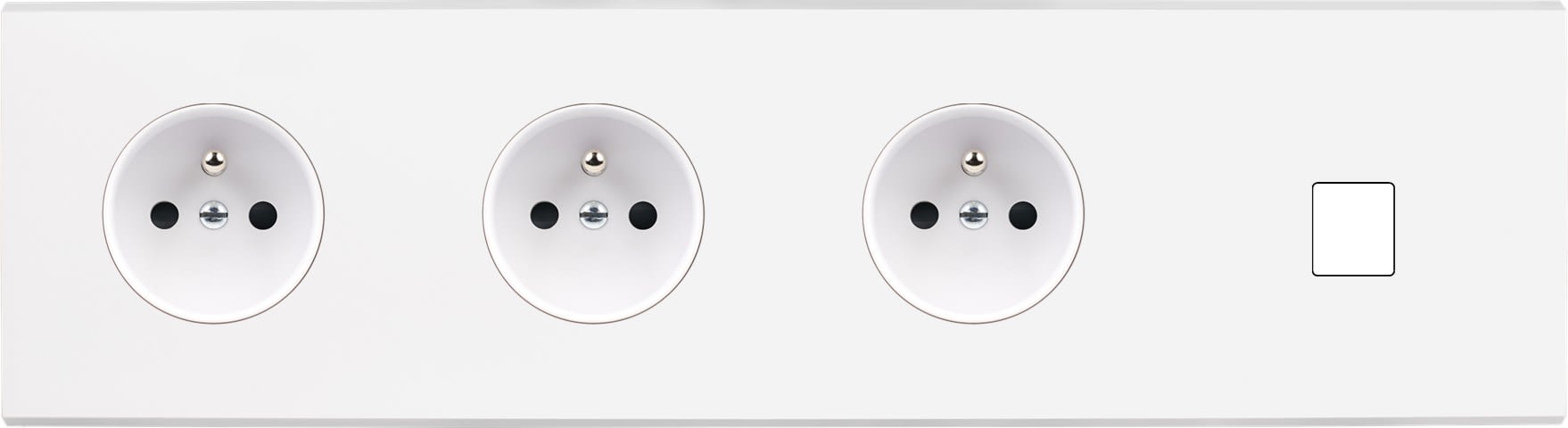 MODELEC - Façade Confidence Laiton Blanc Quadruple Horizontale PC Pc PC M1