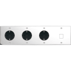 MODELEC - Façade Confidence Laiton Chrome Quadruple Horizontale 3Xpckm1 V