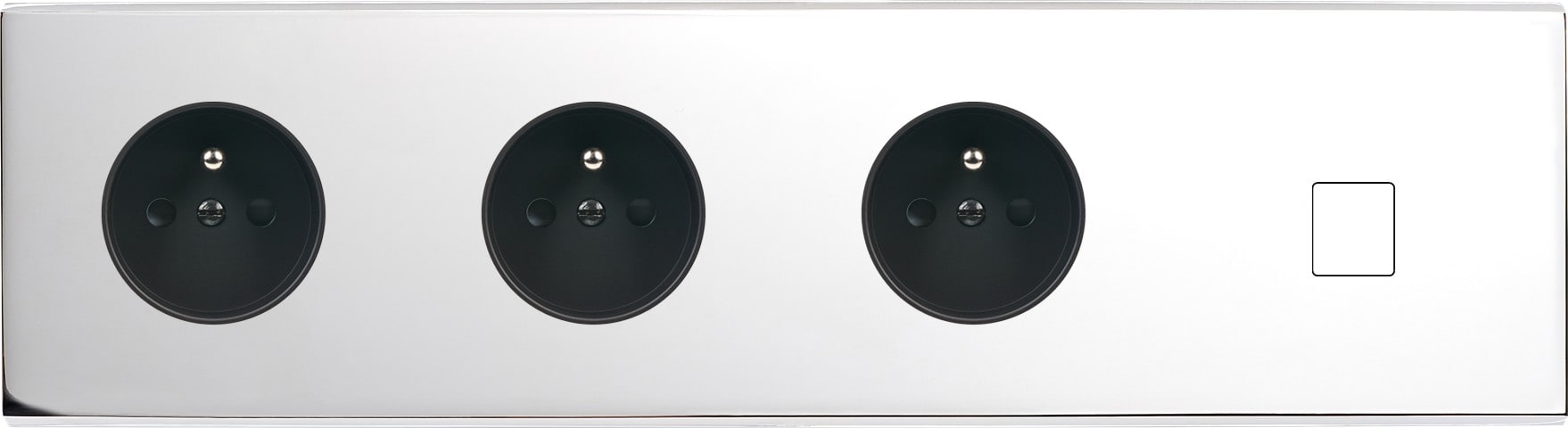 MODELEC - Façade Confidence Laiton Chrome Quadruple Horizontale PC Pc PC M1