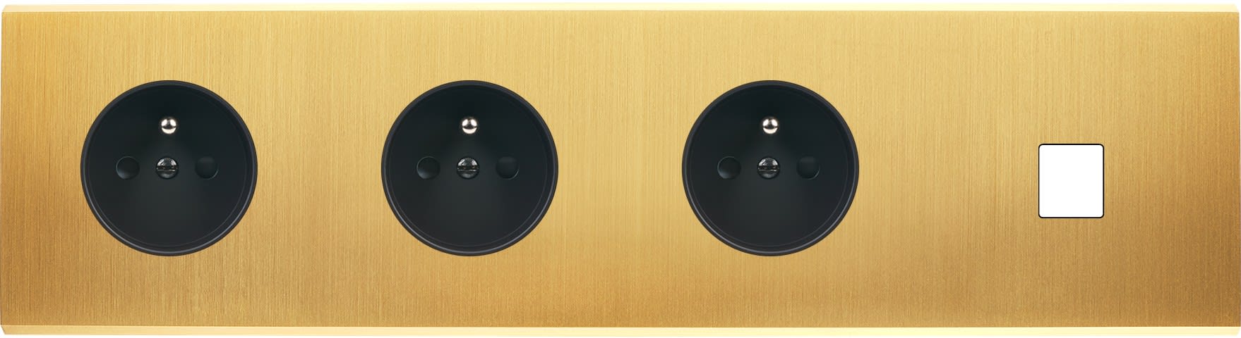 MODELEC - Façade Confidence Laiton Satine Quadruple Horizontale PC Pc PC M1