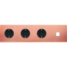 MODELEC - Façade Confidence Laiton Cuivre Satine Quadruple Horizontale 3Xpck M1