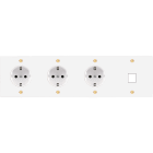 MODELEC - Façade Confidence Laiton Blanc Email Quadruple Horizontale 3Xpck M1 V