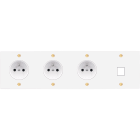 MODELEC - Façade Confidence Laiton Blanc Mat Em Quadruple Horizontale PC Pc PC M1 Vis