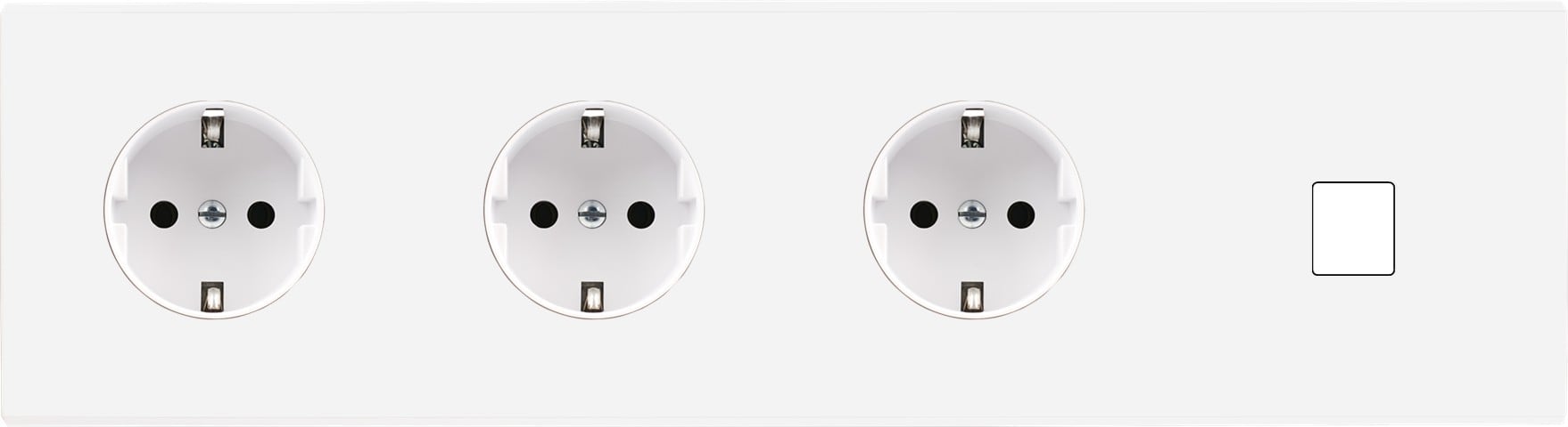 MODELEC - Façade Confidence Laiton Blanc Email Quadruple Horizontale 3Xpckm1