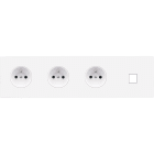 MODELEC - Façade Confidence Laiton Blanc Email Quadruple Horizontale Pcpcpcm1