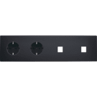 MODELEC - Façade Confidence Laiton Noir Mat Quadruple Horizontale PCK Pck M1 M1 Magnetique