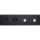 MODELEC - Façade Confidence Laiton Noir Quadruple Horizontale PC Pc M1 M1