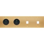 MODELEC - Façade Confidence Laiton Brosse Quadruple Horizontale PC Pc M1 M1 Vis