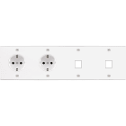 MODELEC - Façade Confidence Laiton Blanc Quadruple Horizontale PCK Pck M1 M1 à Vis
