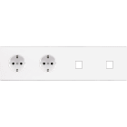 MODELEC - Façade Confidence Laiton Blanc Quadruple Horizontale PCK Pck M1 M1 Magnetique