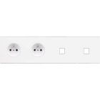 MODELEC - Façade Confidence Laiton Blanc Quadruple Horizontale PC Pc M1 M1