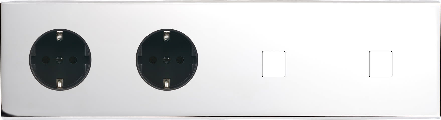 MODELEC - Façade Confidence Laiton Chrome Miroir Quadruple Horizontale PCK Pck M1 M1 Mag