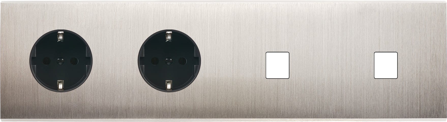 MODELEC - Façade Confidence Laiton Nickel Satine Quadruple Horizontale PCK Pck M1 M1 Mag