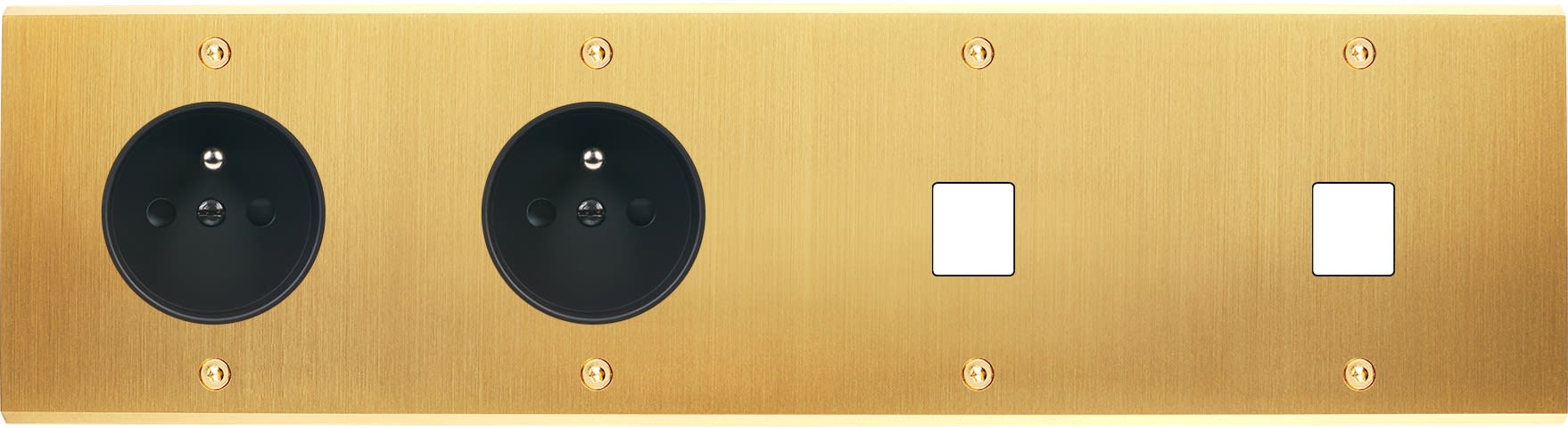 MODELEC - Façade Confidence Laiton Satine Simple Quadruple Horizontale PC Pc M1 M1 Vis