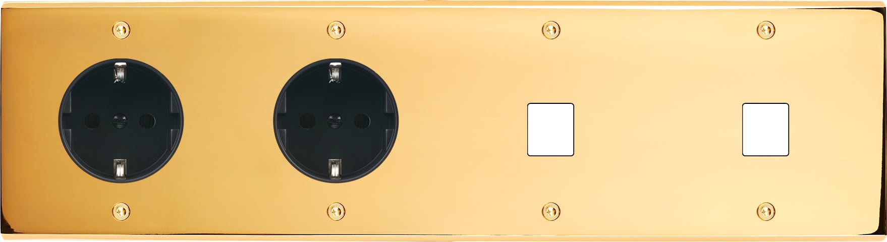 MODELEC - Façade Confidence Laiton Or Miroir Quadruple Horizontale PCK Pck M1 M1 à Vis