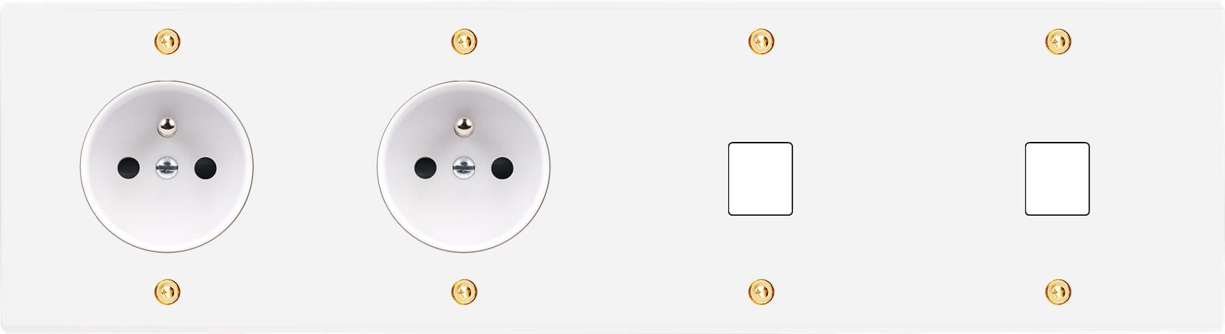 MODELEC - Façade Confidence Laiton Blanc Email Simple Quadruple Horizonta PC Pc M1 M1 Vis