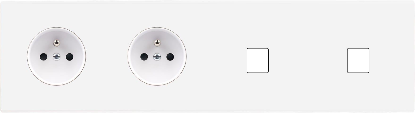 MODELEC - Façade Confidence Laiton Blanc Email Simple Quadruple Horizontale PC Pc M1 M1