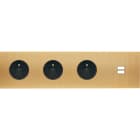 MODELEC - Façade Confidence Laiton Brosse Quadruple Horizontale PC Pc PC U1