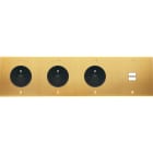 MODELEC - Façade Confidence Laiton Satine Quadruple Horizontale PC Pc PC U1 Vis