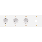 MODELEC - Façade Confidence Laiton Blanc Email Quadruple Horizontale 3Xpck U1 Vis