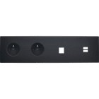 MODELEC - Façade Confidence Laiton Noir Mat Quadruple Horizontale PC Pc M1 U1