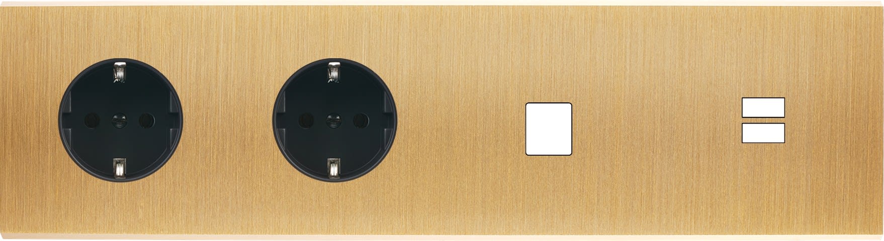 MODELEC - Façade Confidence Laiton Brosse Quadruple Horizontale PCK Pck M1 U1