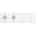 MODELEC - Façade Confidence Laiton Blanc Mat Quadruple Horizontale PCK Pck M1 U1 Vis