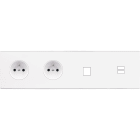 MODELEC - Façade Confidence Laiton Blanc Mat Quadruple Horizontale PC Pc M1 U1