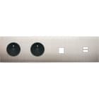 MODELEC - Façade Confidence Laiton Nickel Satine Quadruple Horizontale PC Pc M1 U1