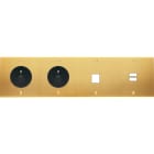 MODELEC - Façade Confidence Laiton Satine Quadruple Horizontale PC Pc M1 U1 Vis
