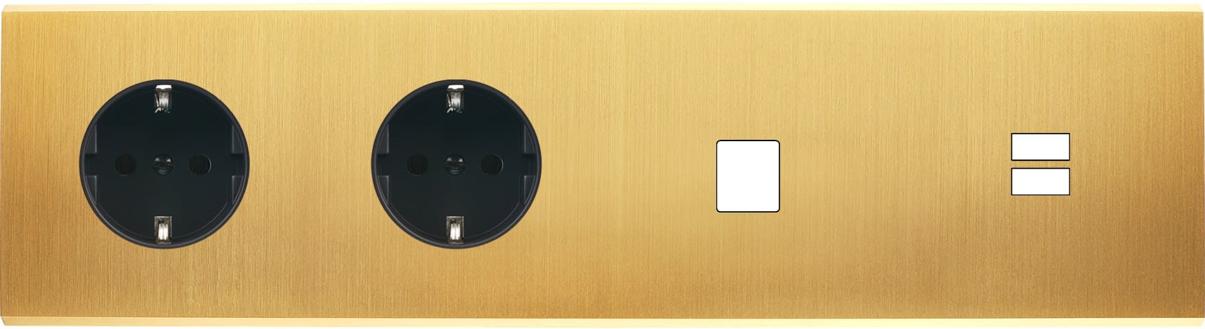 MODELEC - Façade Confidence Laiton Satine Quadruple Horizontale PCK Pck M1 U1