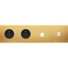 MODELEC - Façade Confidence Laiton Satine Quadruple Horizontale PC Pc M1 U1