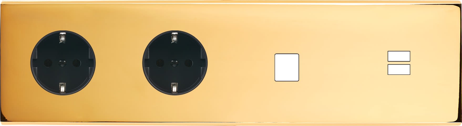 MODELEC - Façade Confidence Laiton Or Miroir Quadruple Horizontale PCK Pck M1 U1