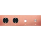 MODELEC - Façade Confidence Laiton Cuivre Satine Quadruple Horizontale PCK Pck M1 U1 Vis