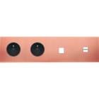 MODELEC - Façade Confidence Laiton Cuivre Satine Quadruple Horizontale PC Pc M1 U1